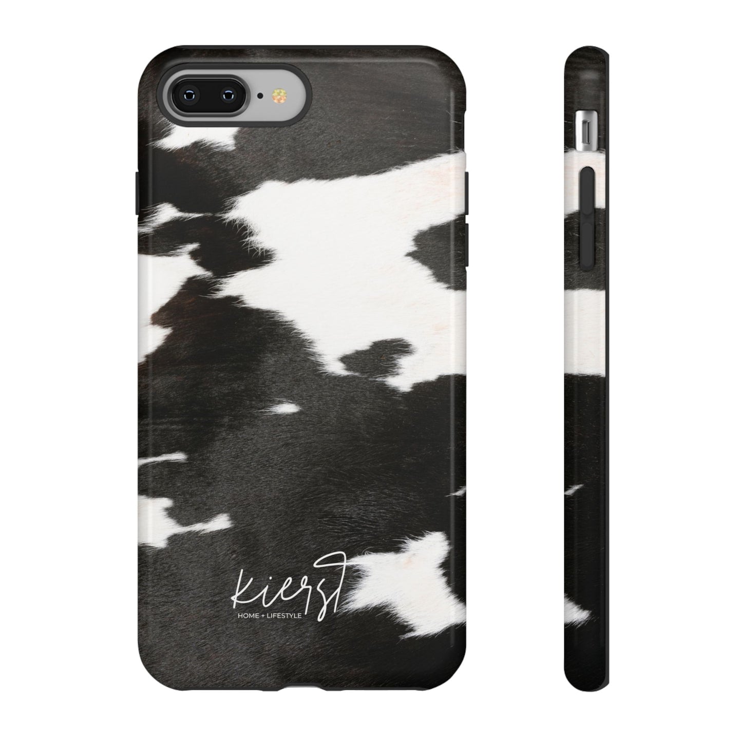 Black and White Cow Hide Print iPhone Case