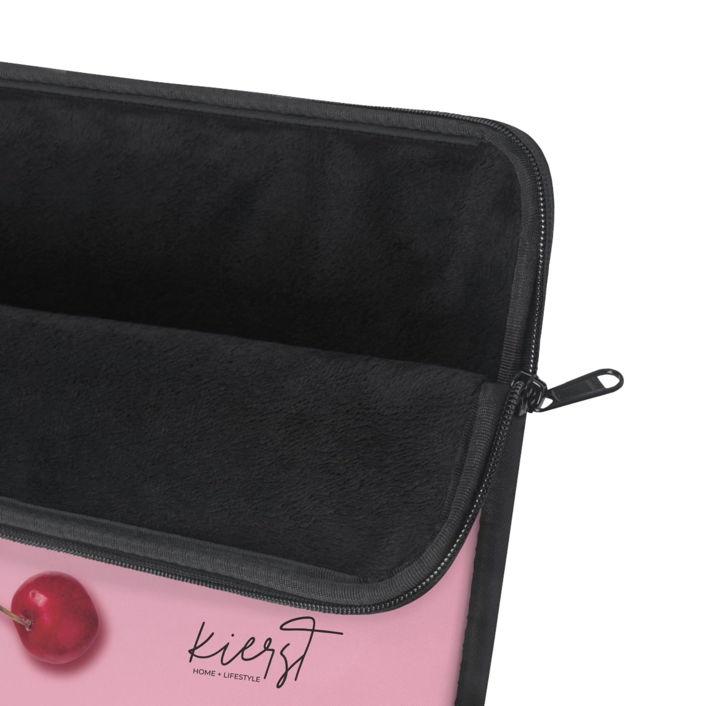 Cherries Laptop Sleeve | Pink Tech Accessory with Bold Fruit Print