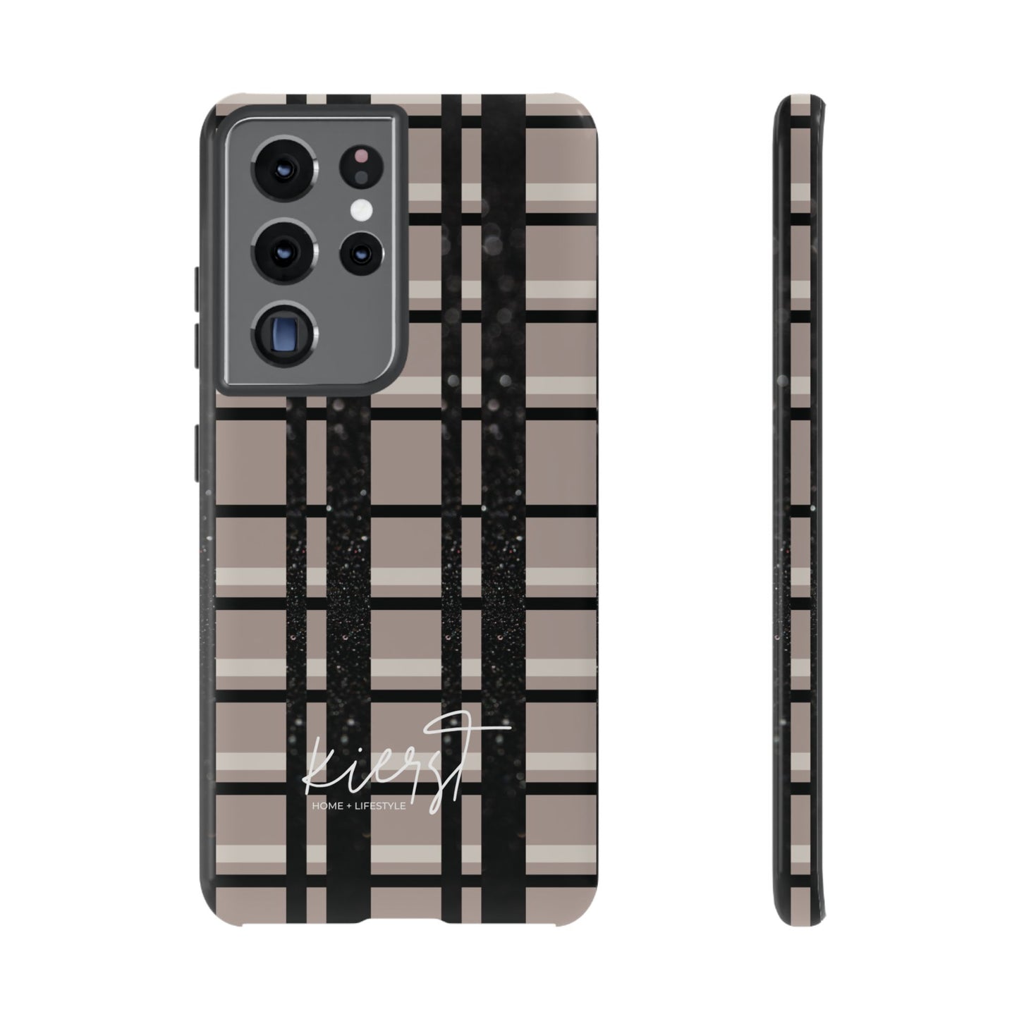 Elevated Neutrals Plaid Samsung Galaxy Case | Structured Style, Soft Edge