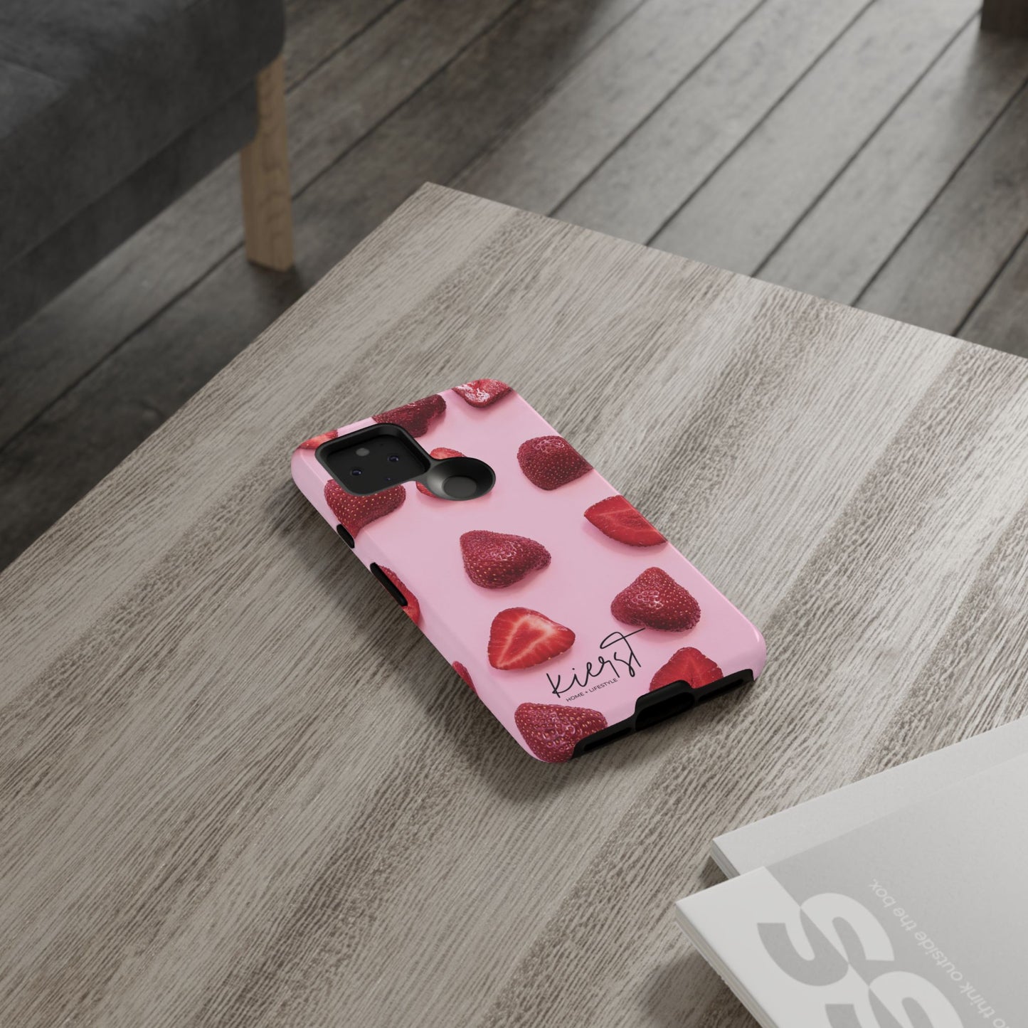 Strawberries Google Pixel Case | Blush-Toned Charm Meets Playful Precision