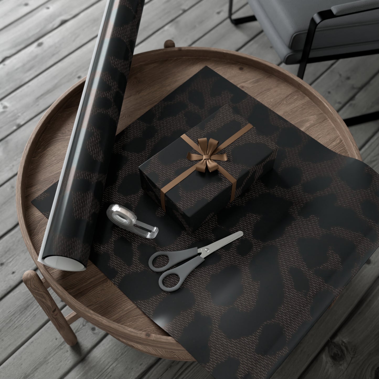 Black Leopard Gift Wrapping Paper