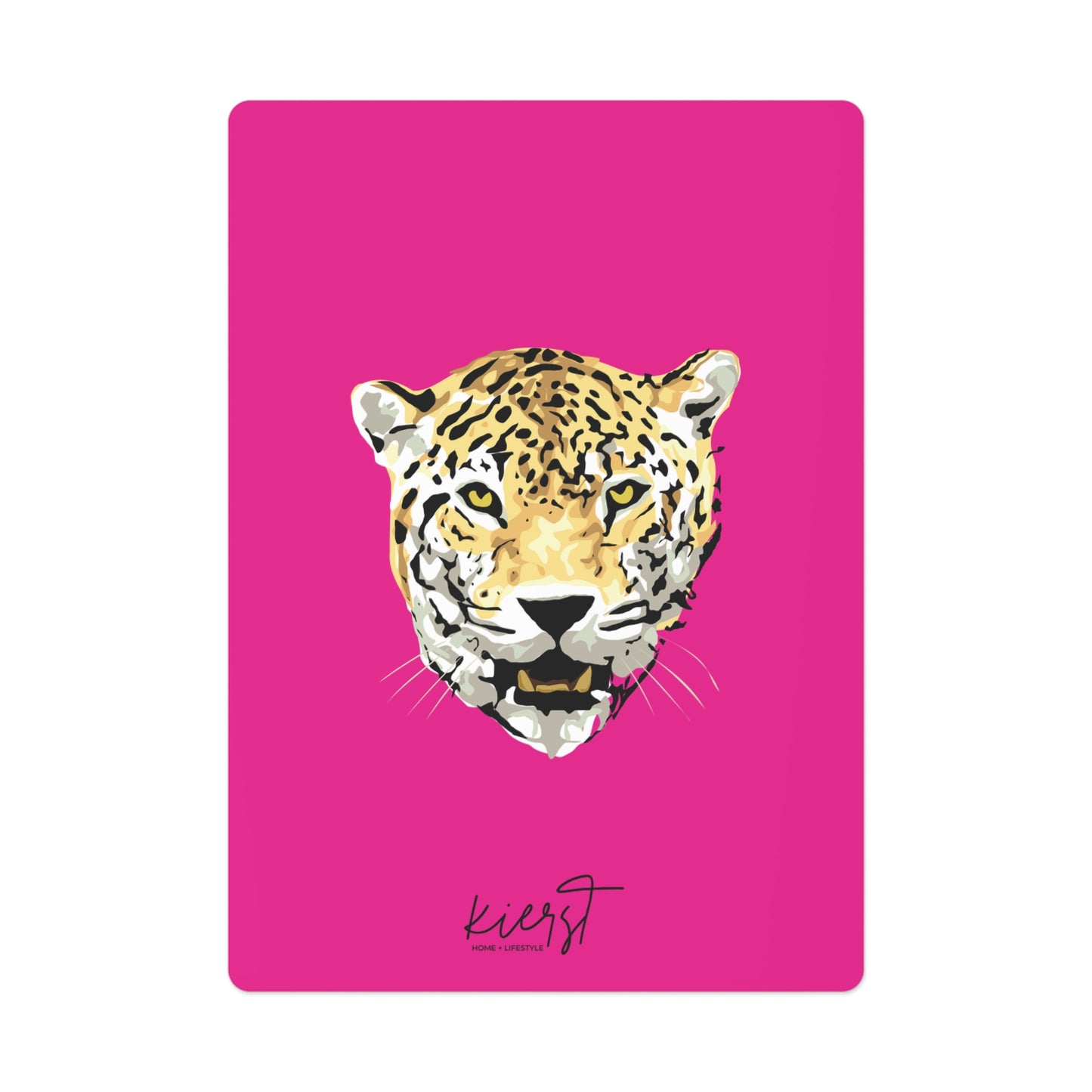 Limited Edition Leopard Head Poker Playing Cards – Signature Hot Pink Deck