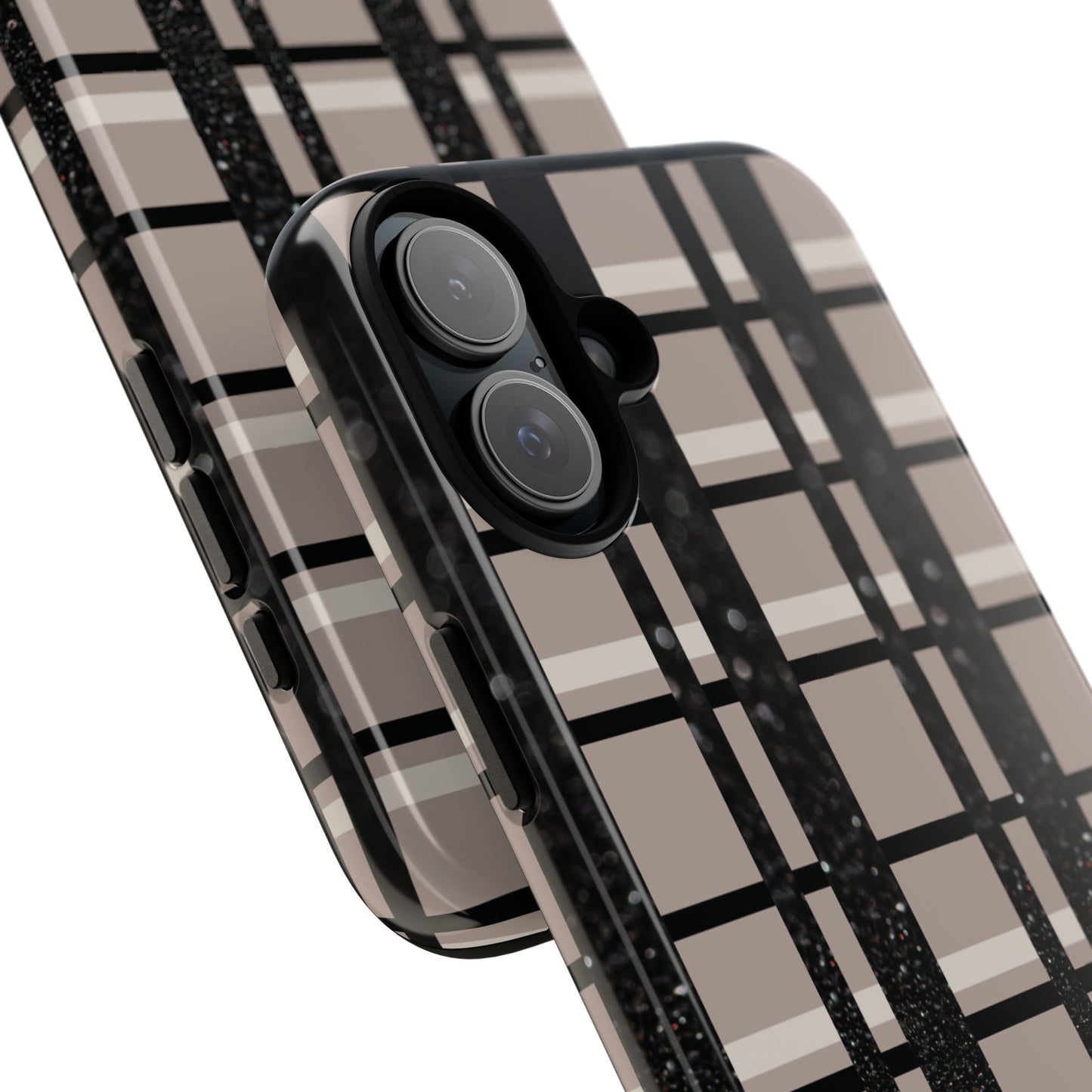 Elevated Neutrals Plaid iPhone Case | Classic Pattern, Modern Contrast