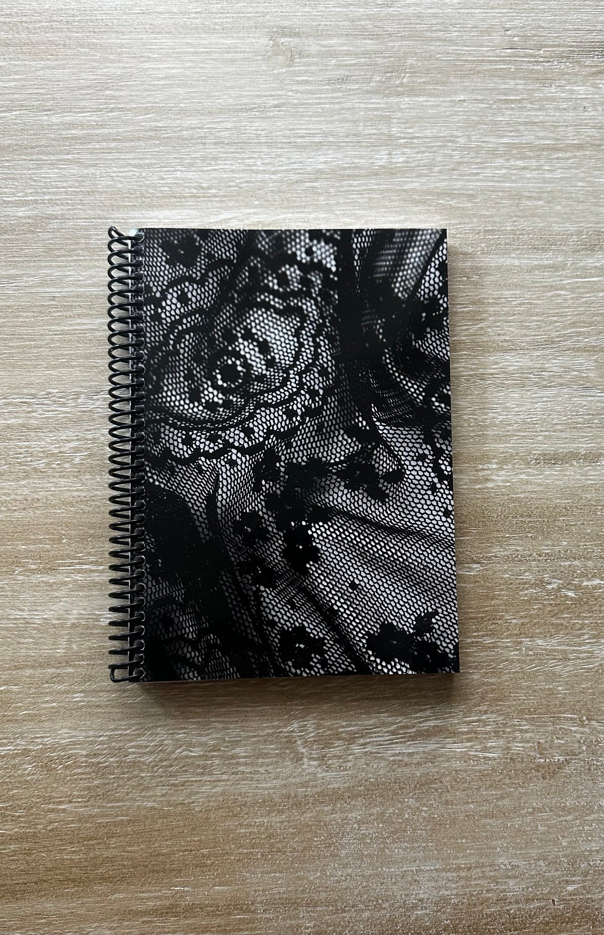 Black + White Lace Notebook