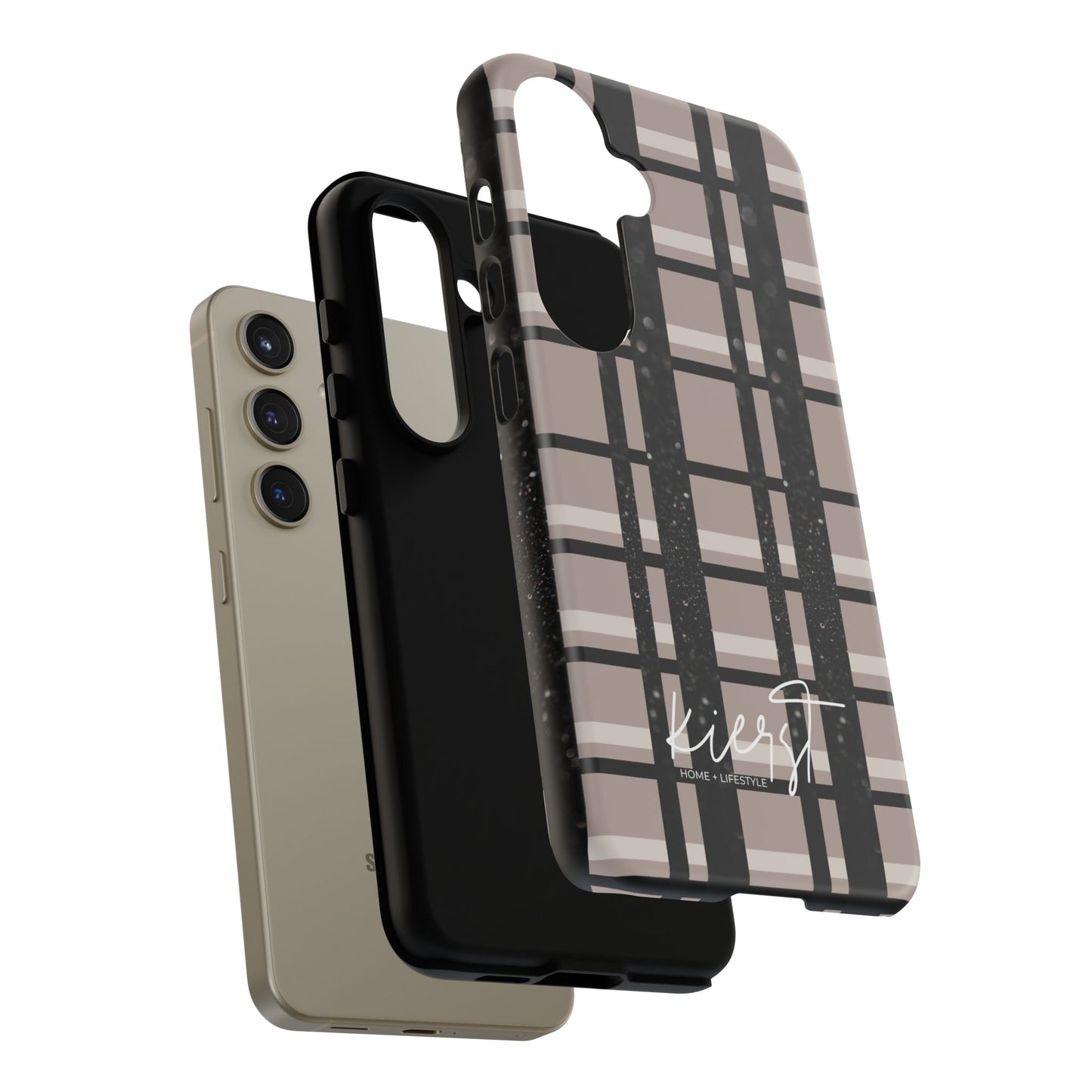 Elevated Neutrals Plaid Samsung Galaxy Case | Structured Style, Soft Edge