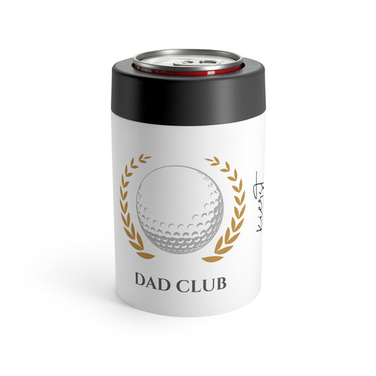 Dad Club Can Holder – White with Golf Emblem