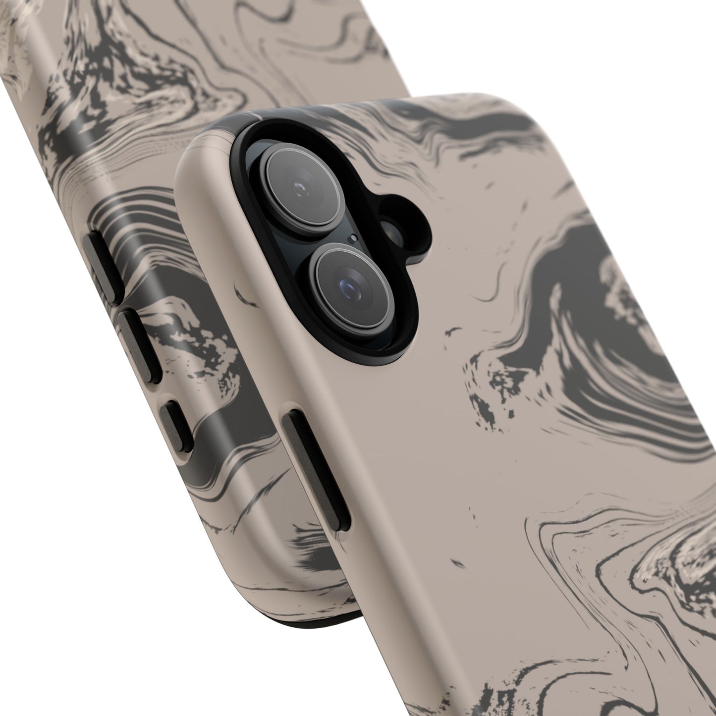 Cream, Grey, and Taupe Marble iPhone Case | A Bold Neutral Grounded in Softness