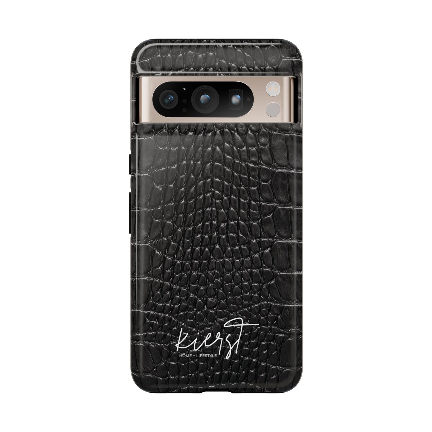 Black Alligator Print Google Pixel Case | Sleek Texture Illusion, Bold Everyday Protection