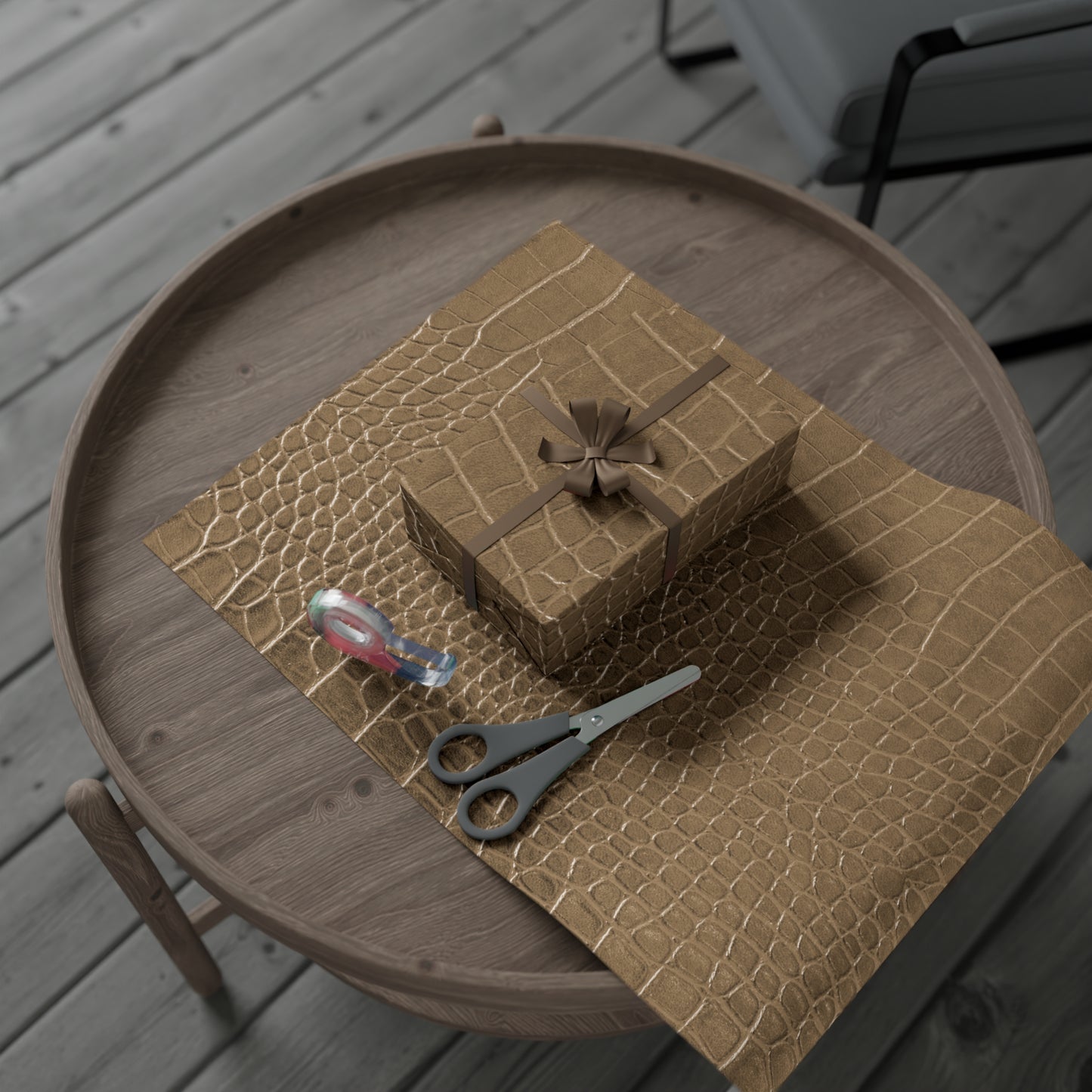 Tan Alligator Gift Wrapping Paper