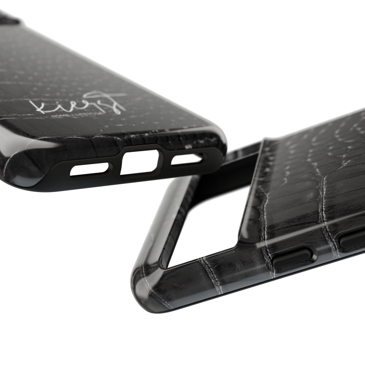 Black Crocodile Print Google Pixel Phone Case