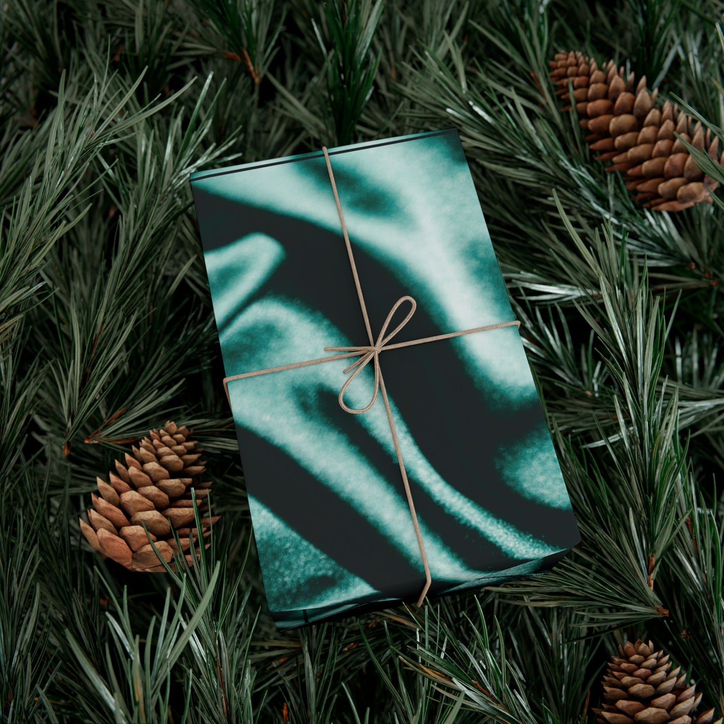 Emerald Satin Print Gift Wrapping Paper