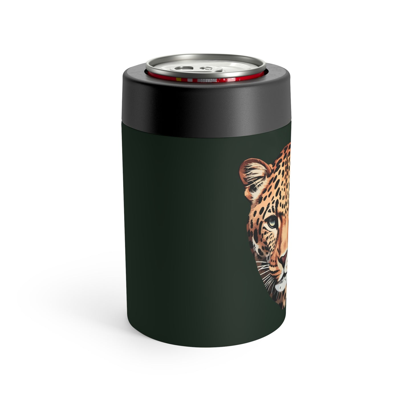 kierst Signature Midnight Pine Can Holder With Leopard Head