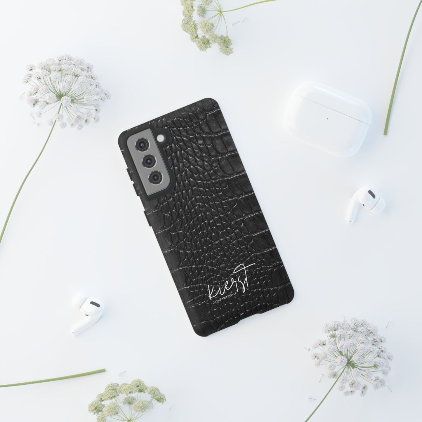 Black Alligator Print Samsung Galaxy Case | Refined Impact, Bold Simplicity