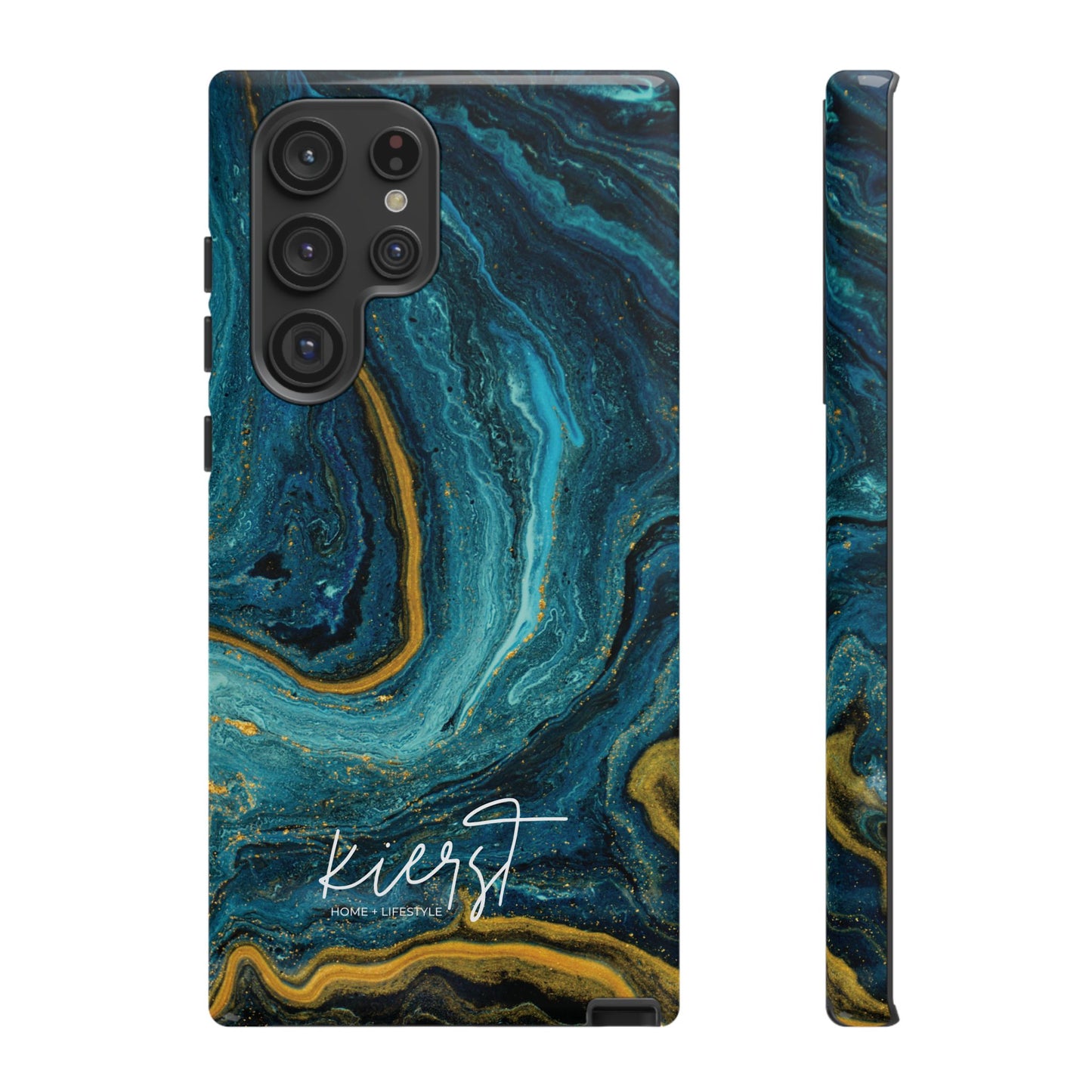 Gold & Teal Marble Samsung Galaxy Case | Swirled Depth Meets Everyday Edge