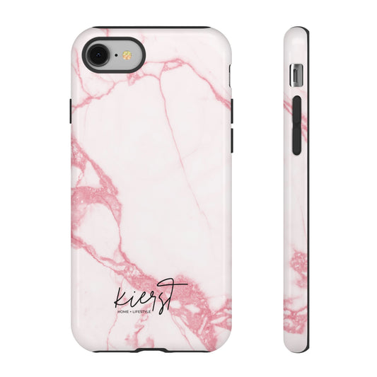 Pink & White Marble iPhone Case