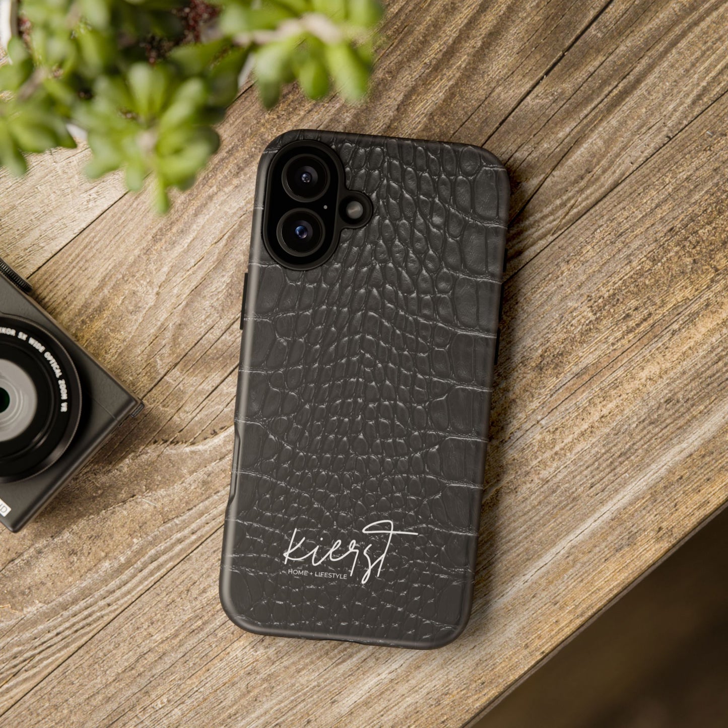 Black Alligator Print iPhone Case | Minimalist Edge Meets Everyday Function