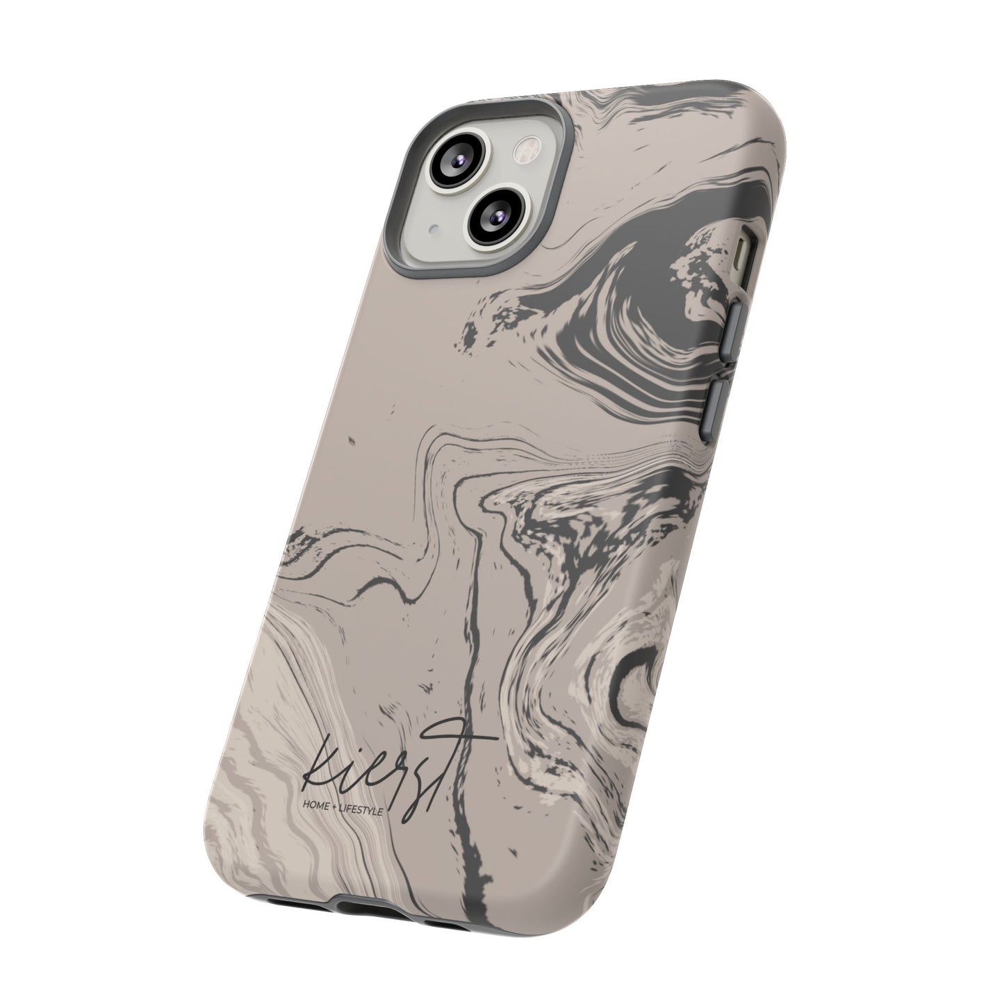 Cream, Grey, and Taupe Marble iPhone Case | A Bold Neutral Grounded in Softness