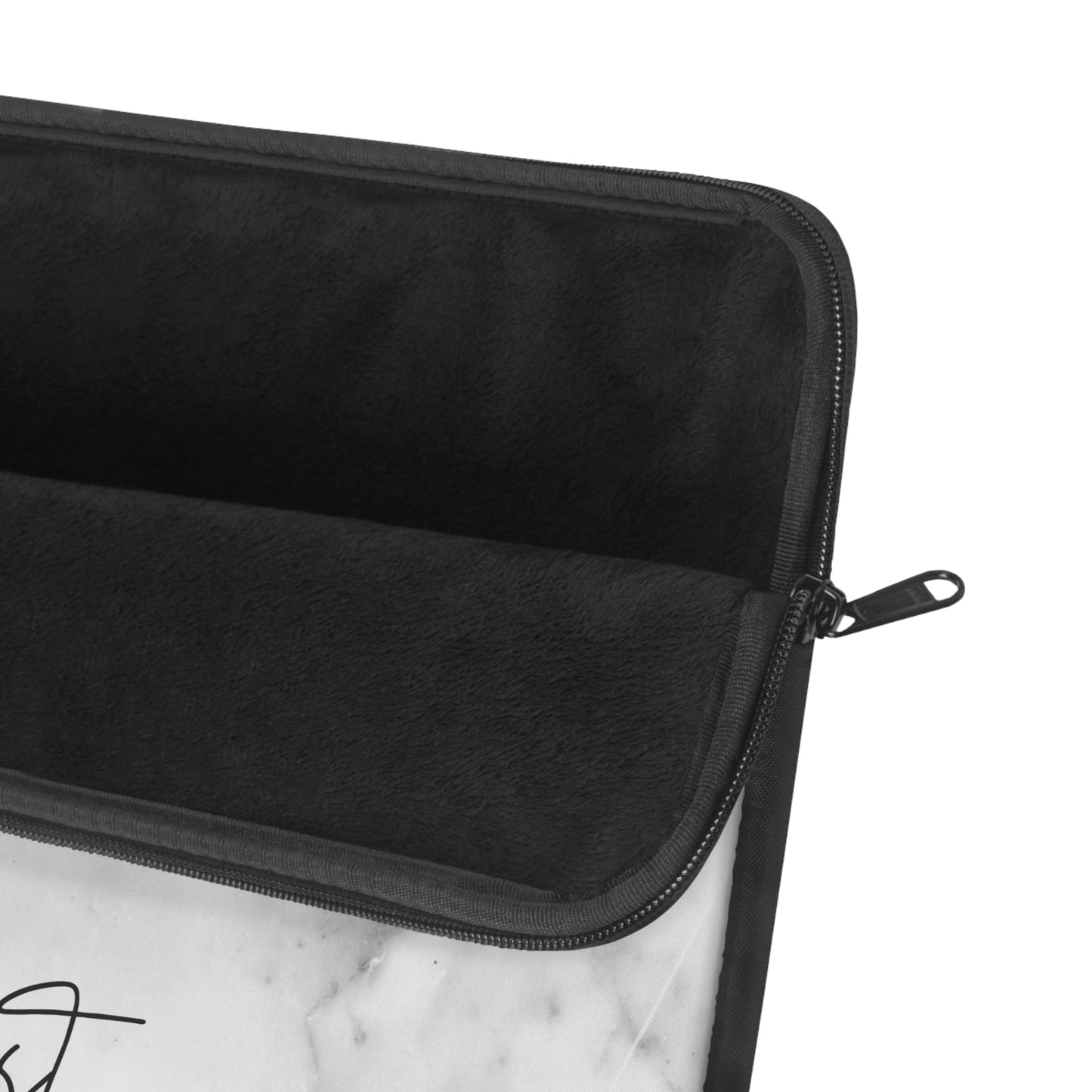 Lived-In Grey and White Marble Laptop Sleeve | Everyday Classic