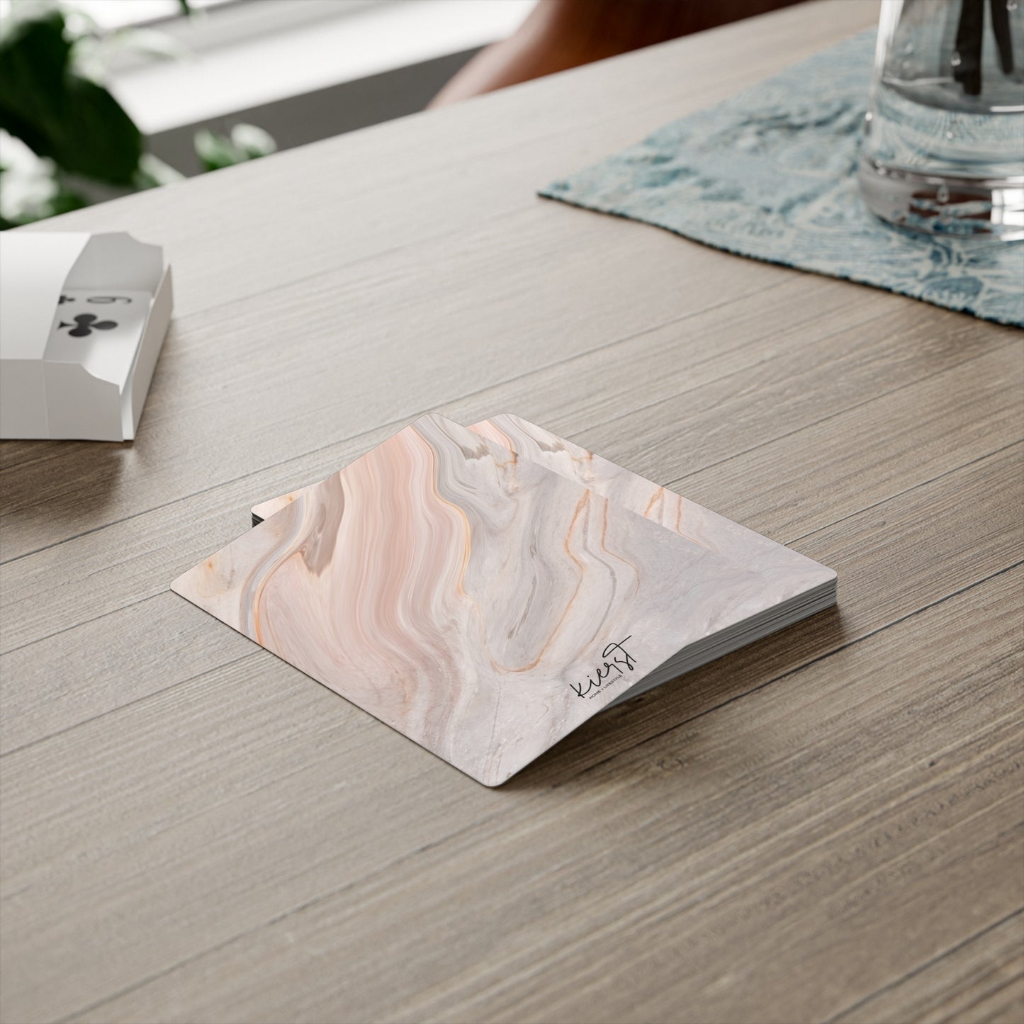 Blush Swirl Marble Poker Playing Cards ā Luxury 54 Card Deck