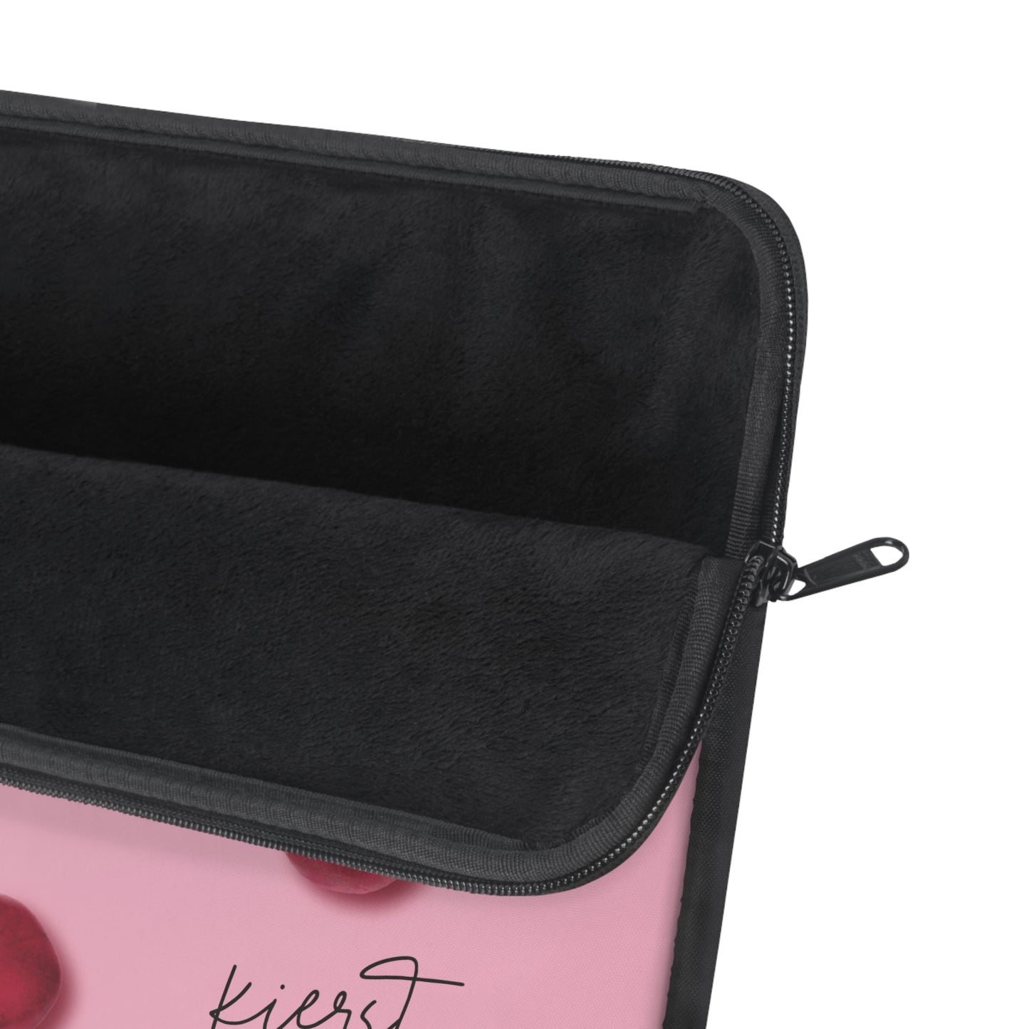 Cherries Laptop Sleeve | Pink Tech Accessory with Bold Fruit Print