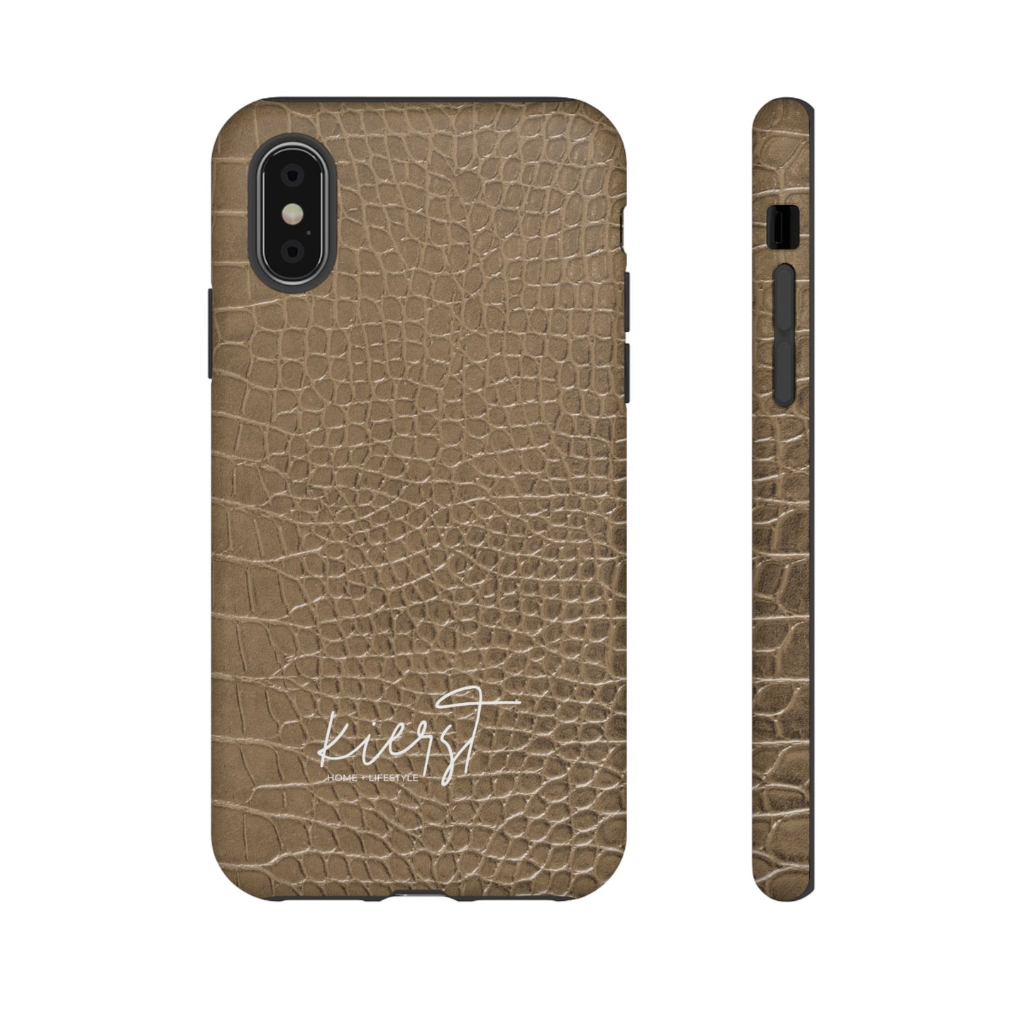 Tan Alligator Print iPhone Case | Elevated texture meets everyday ease