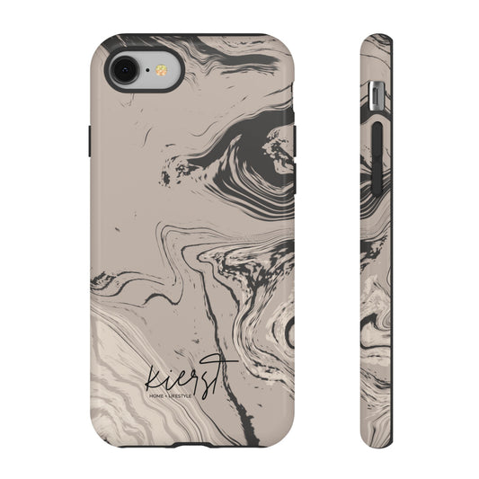 Cream, Grey, and Taupe Marble iPhone Case | A Bold Neutral Grounded in Softness