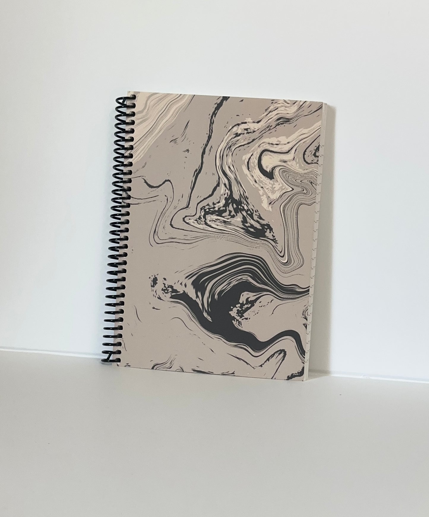 Cream, Grey, and Taupe Marble Notebook | Elegance For Home & Office