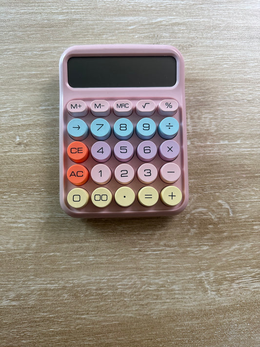 Small + Medium Colorful Desk Calculator