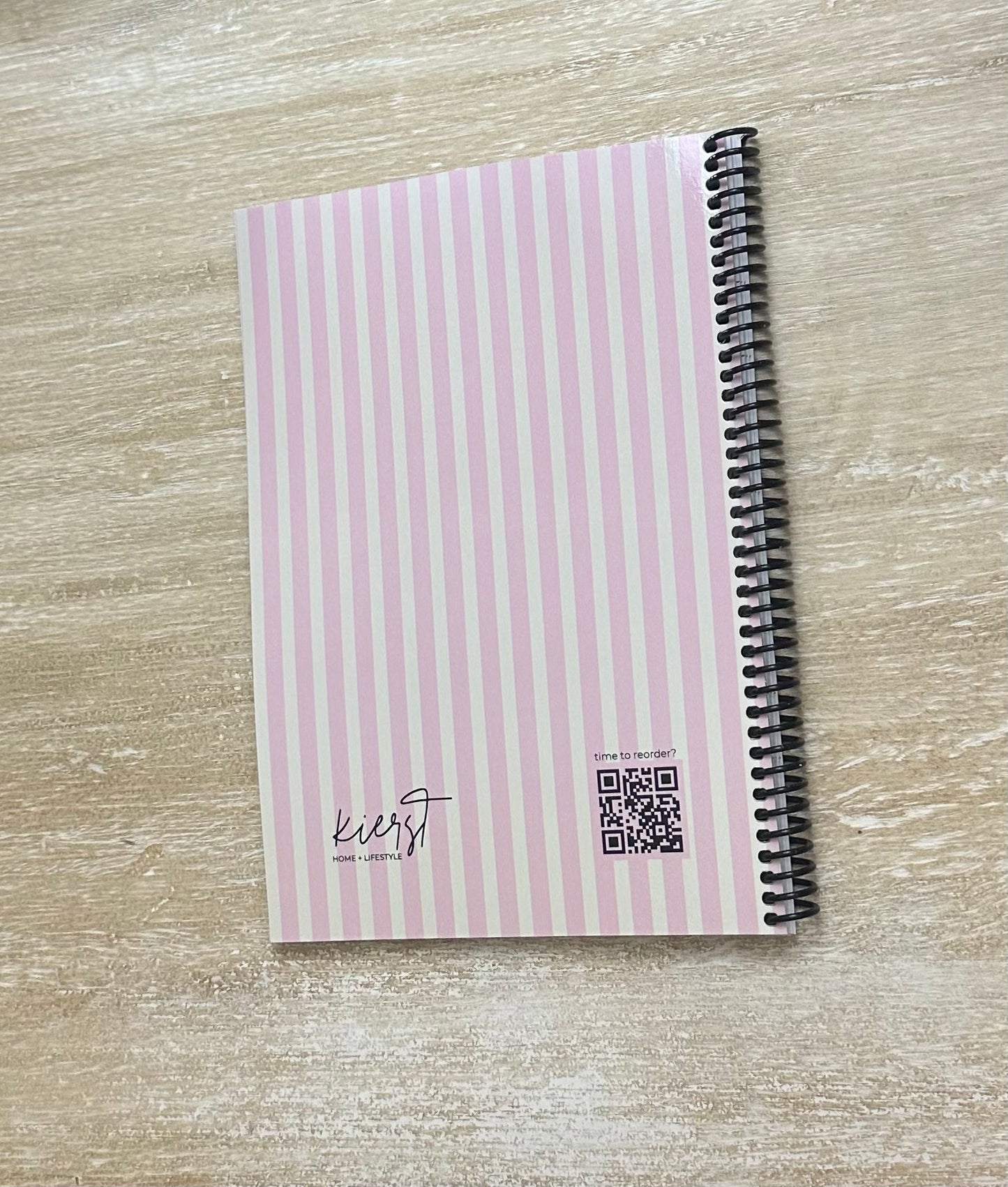 2026 Lifestyle Planner - Signature Pink and Cream Striped