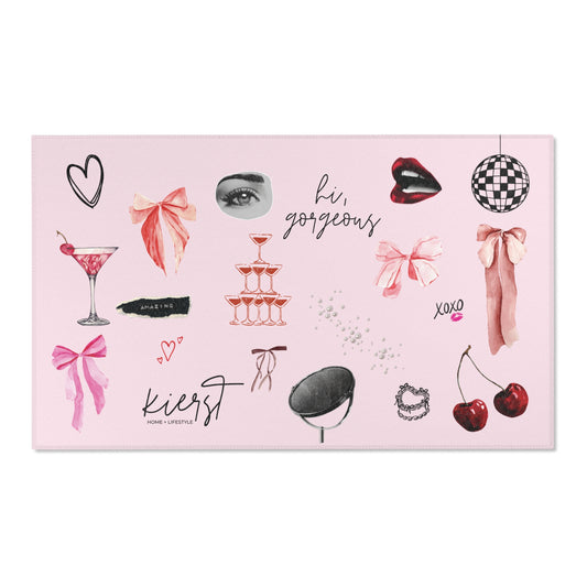 Edge of Romance Area Rug – Landscape Pink Collage Design