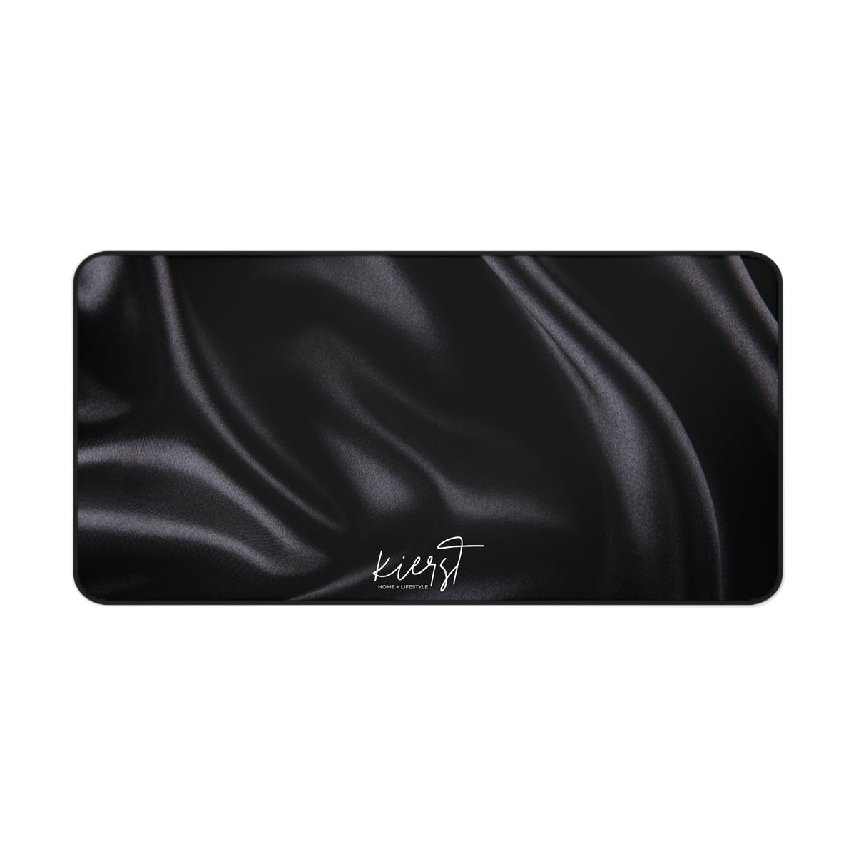 Black Silk Print Desk Mat