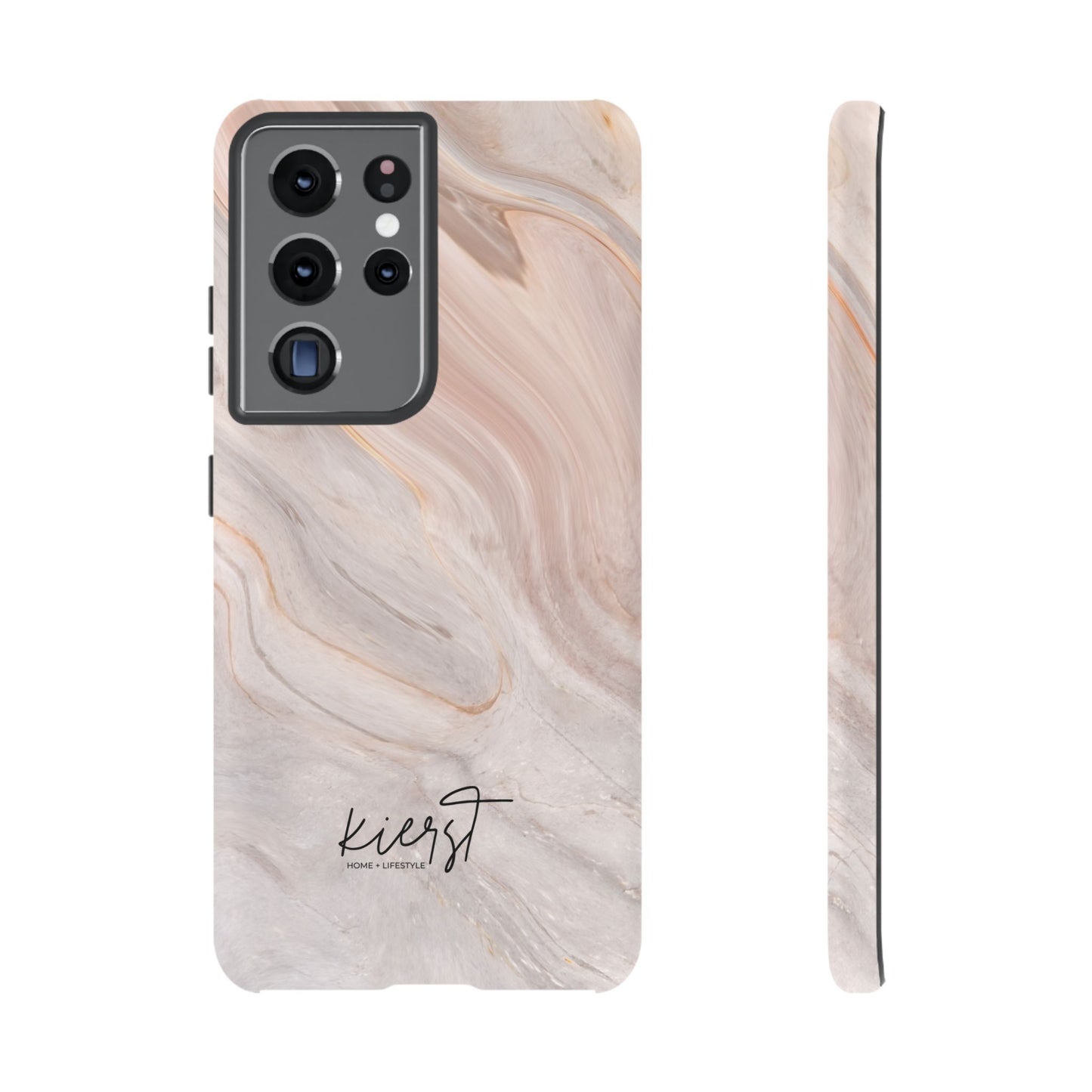 Blush Swirl Marble Samsung Galaxy Phone Case | Subtle Design, Timeless Tone