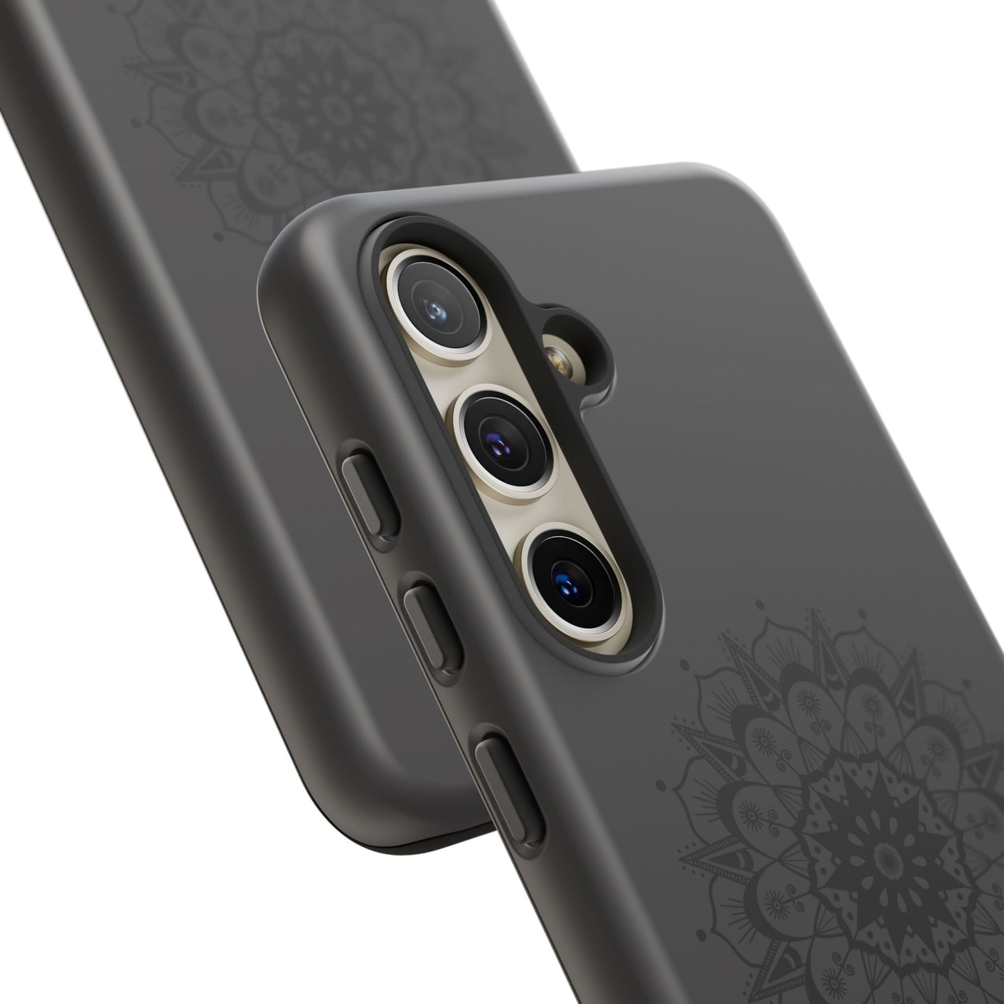 Black Mandala Samsung Galaxy Phone Case | Elevated Symmetry, Timeless Energy