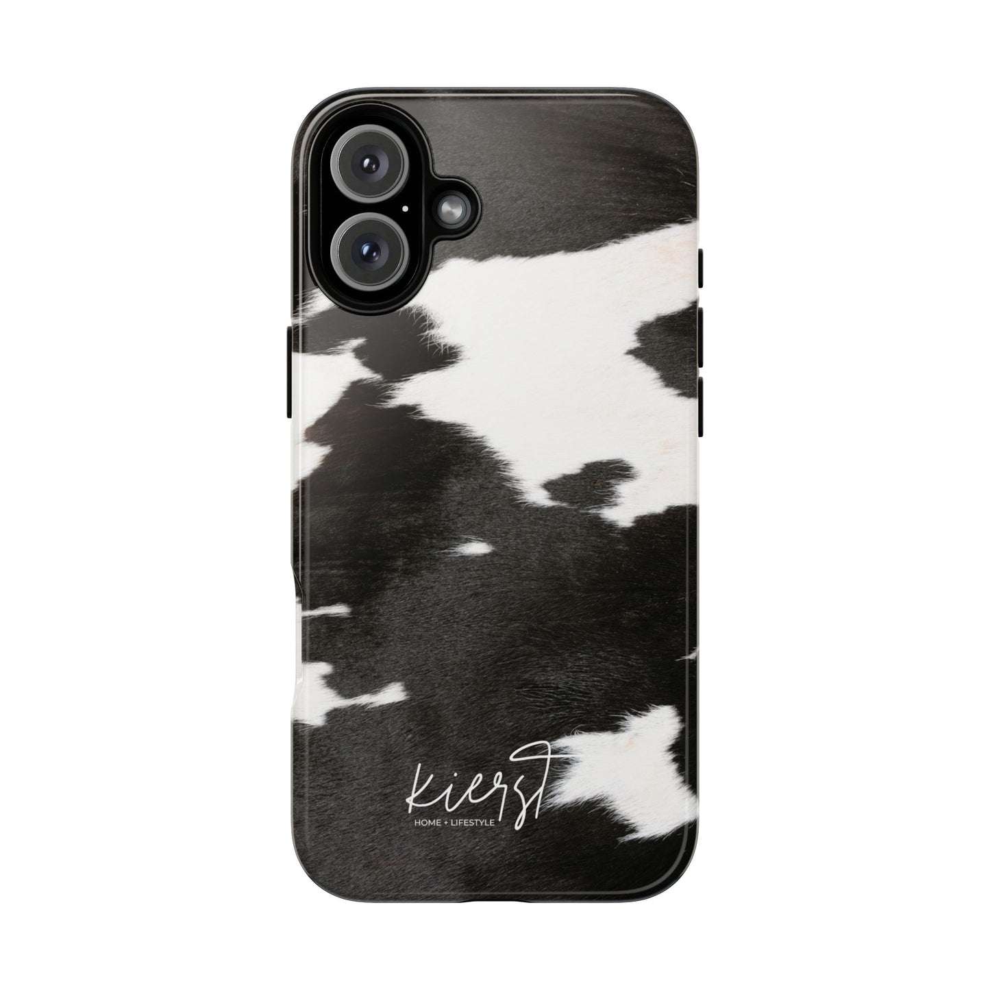 Black and White Cow Hide Print iPhone Case