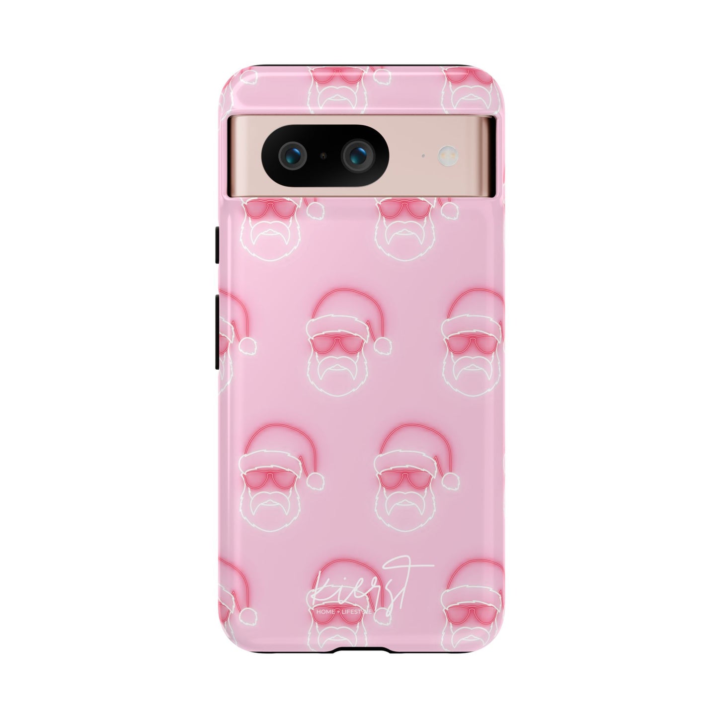 Holiday 25 Neon Sign Santa on Pink Google Pixel Phone Case