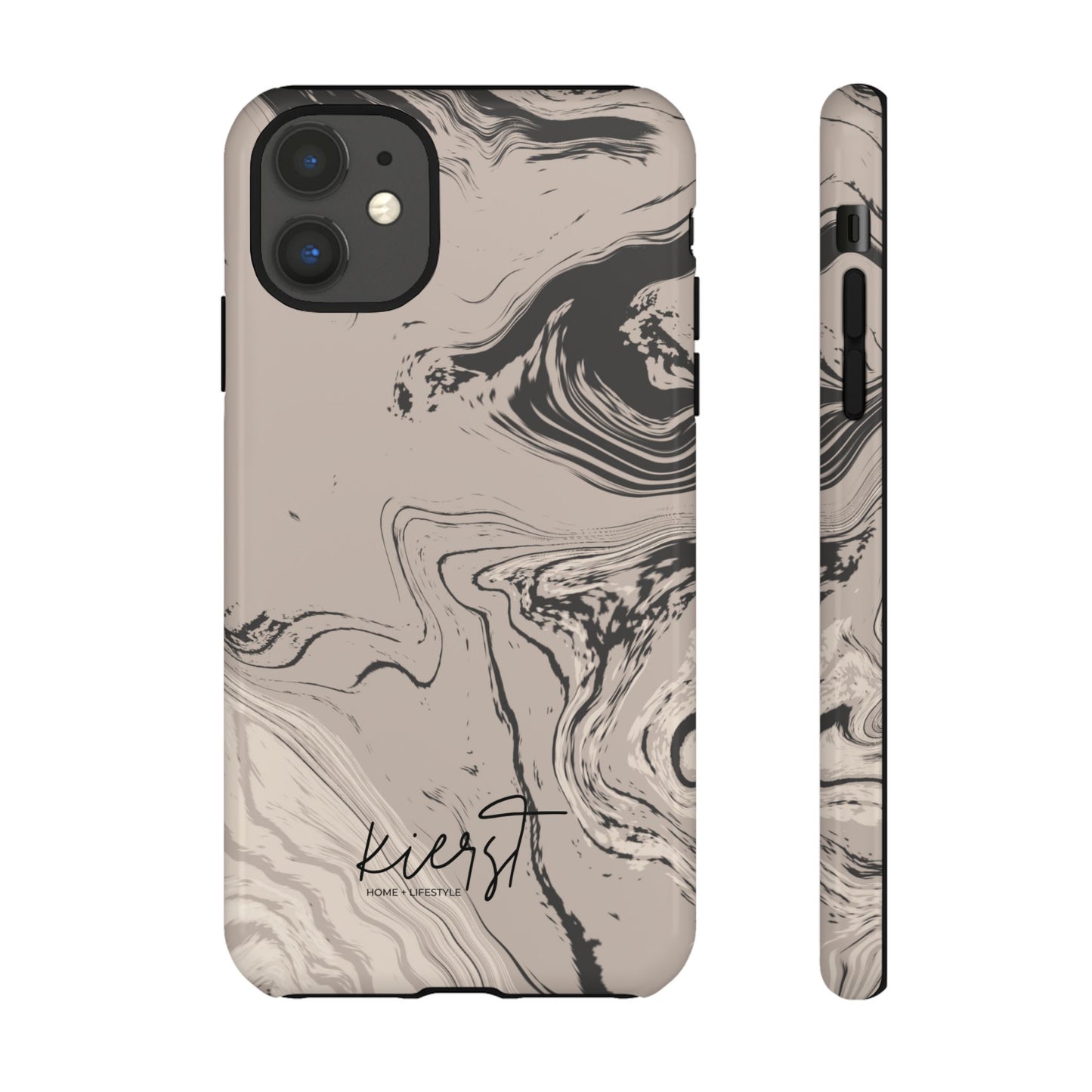 Cream, Grey, and Taupe Marble iPhone Case | A Bold Neutral Grounded in Softness