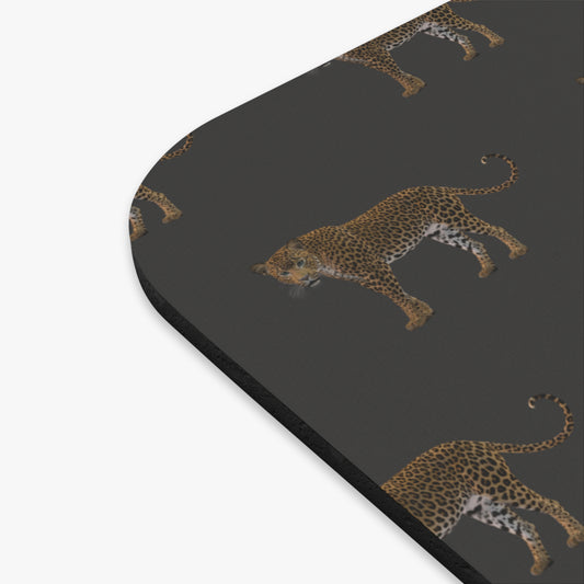 Leopards on Grey Mouse Pad | Quiet Strength for Your Desk