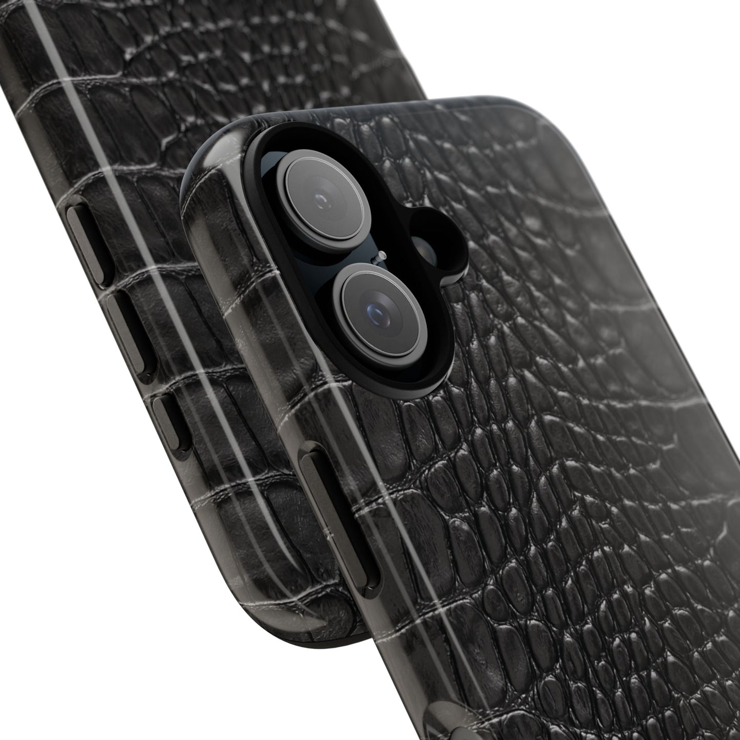 Black Alligator Print iPhone Case | Minimalist Edge Meets Everyday Function