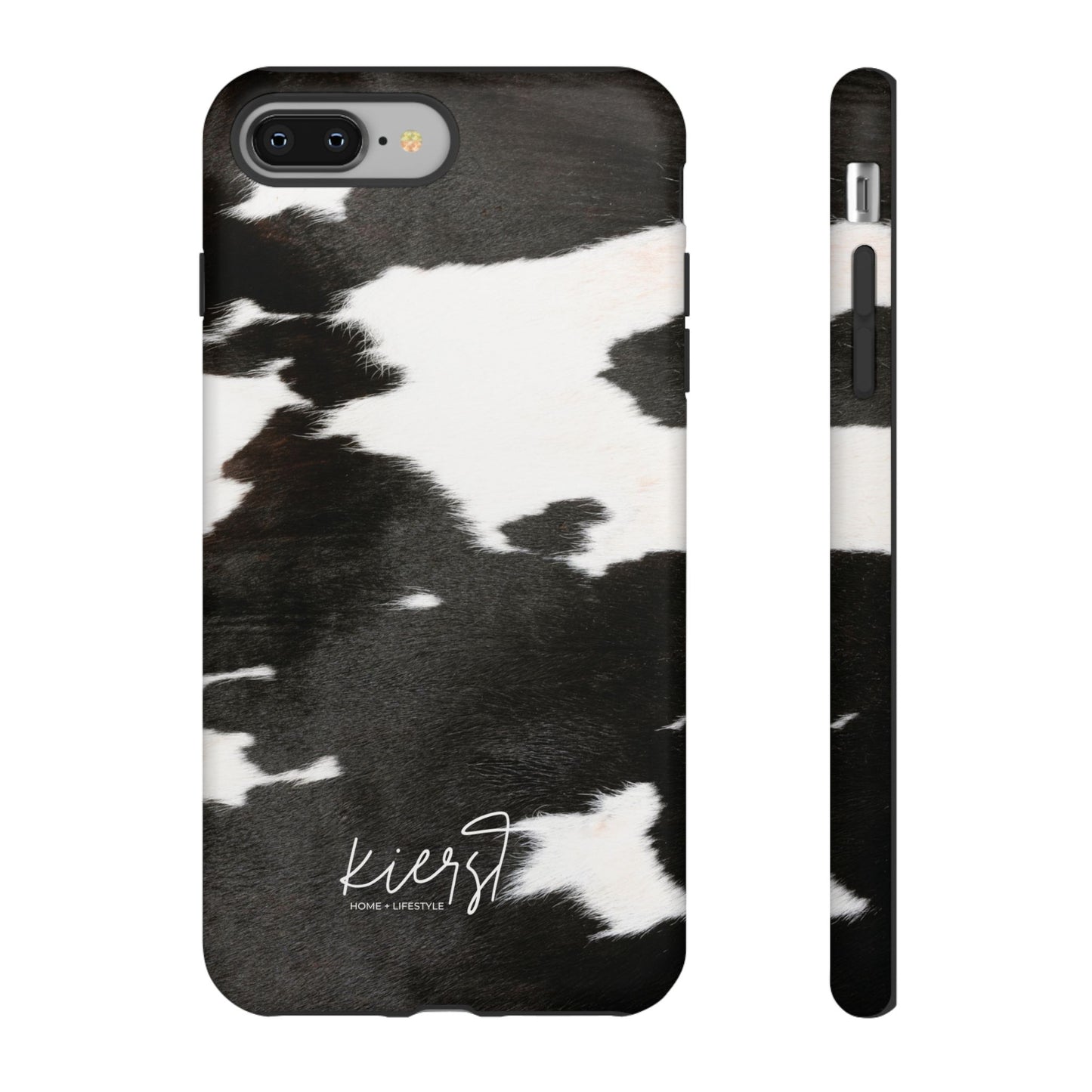 Black and White Cow Hide Print iPhone Case