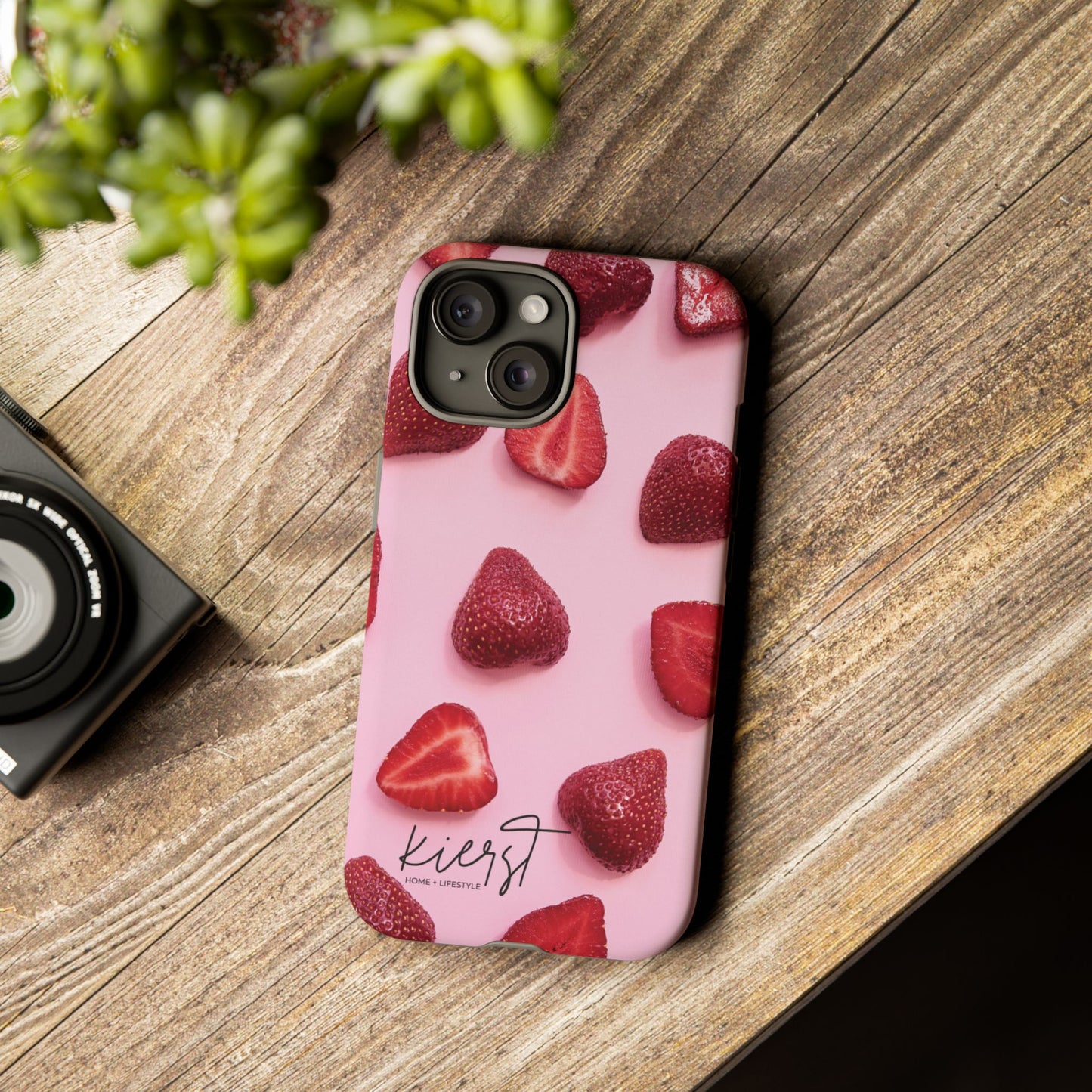 Strawberries iPhone Case | A Sweet Statement Rooted in Soft Luxury