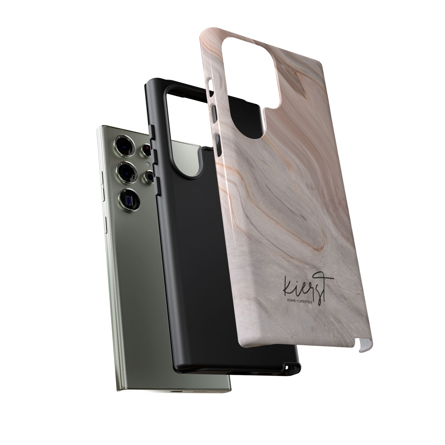 Blush Swirl Marble Samsung Galaxy Phone Case | Subtle Design, Timeless Tone