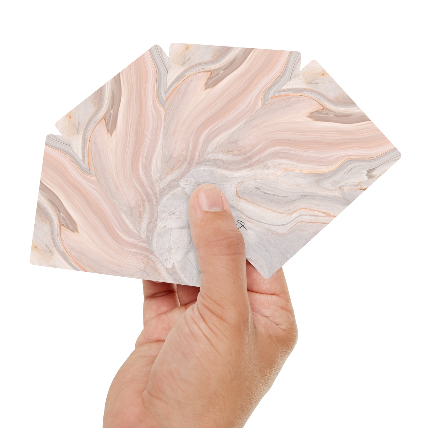 Blush Swirl Marble Poker Playing Cards ā Luxury 54 Card Deck