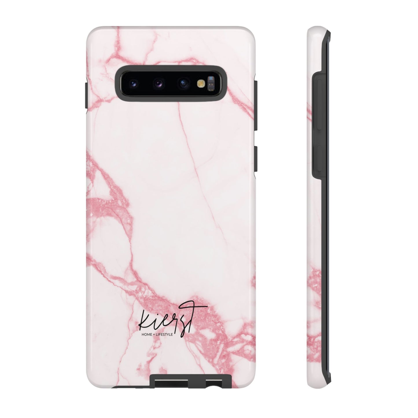 Pink & White Marble Samsung Galaxy Phone Case | Feminine, Polished, and Quietly Bold