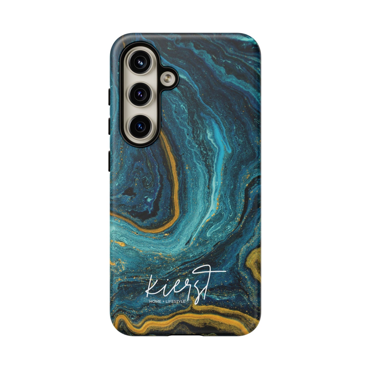 Gold & Teal Marble Samsung Galaxy Case | Swirled Depth Meets Everyday Edge