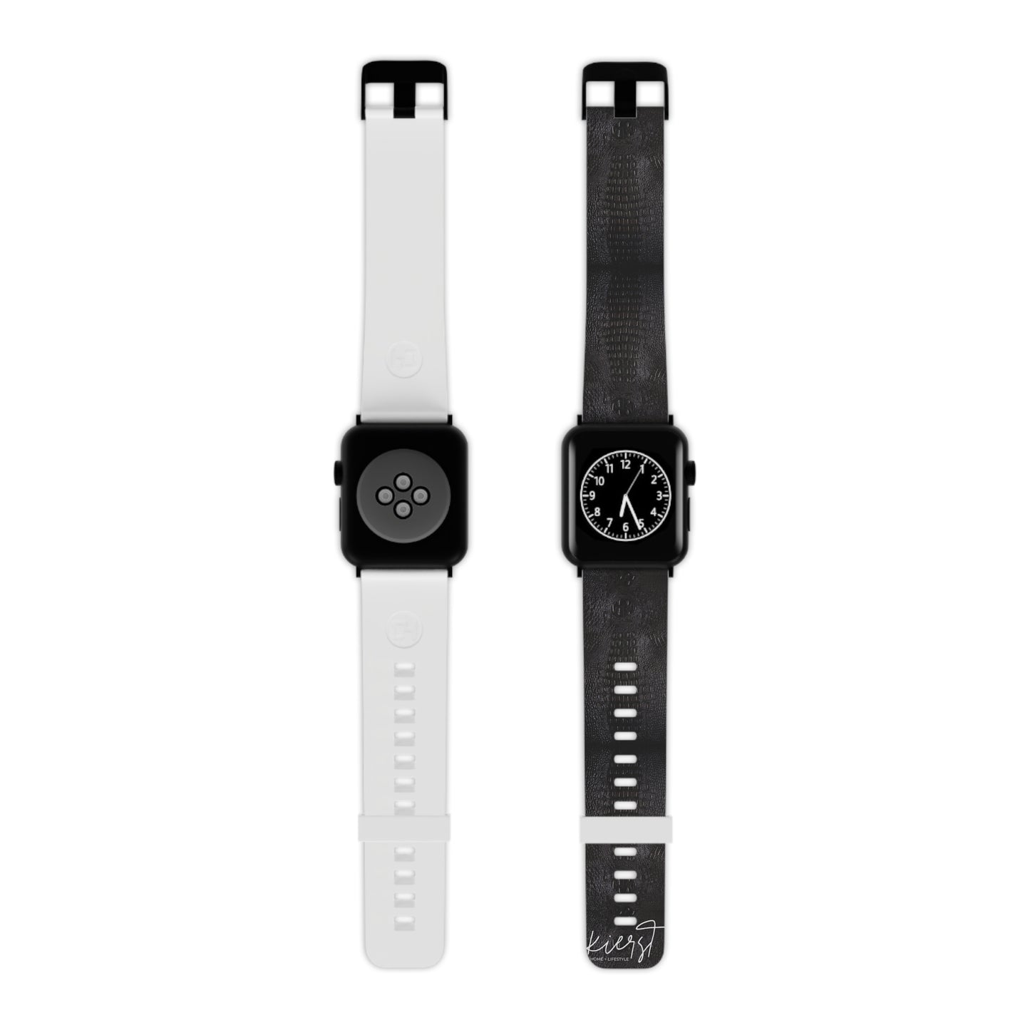 Black Crocodile Print Apple Watch Band – Classic, With a Bite