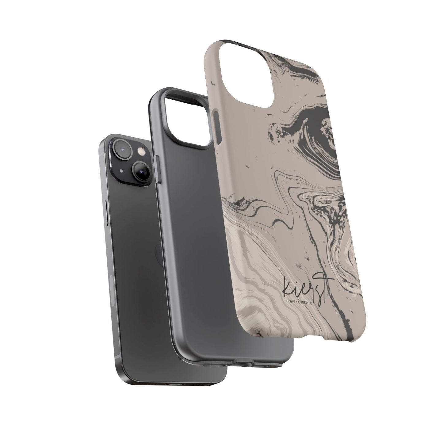 Cream, Grey, and Taupe Marble iPhone Case | A Bold Neutral Grounded in Softness