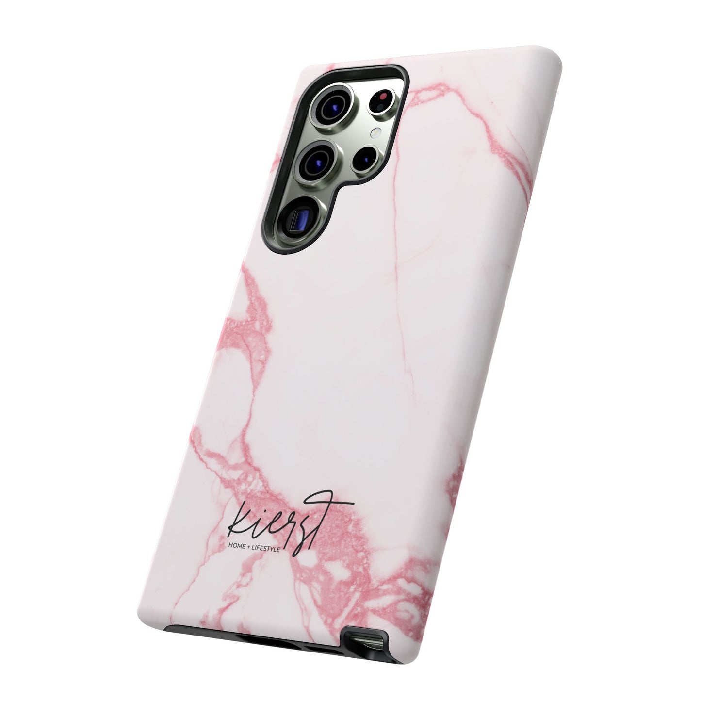 Pink & White Marble Samsung Galaxy Phone Case | Feminine, Polished, and Quietly Bold