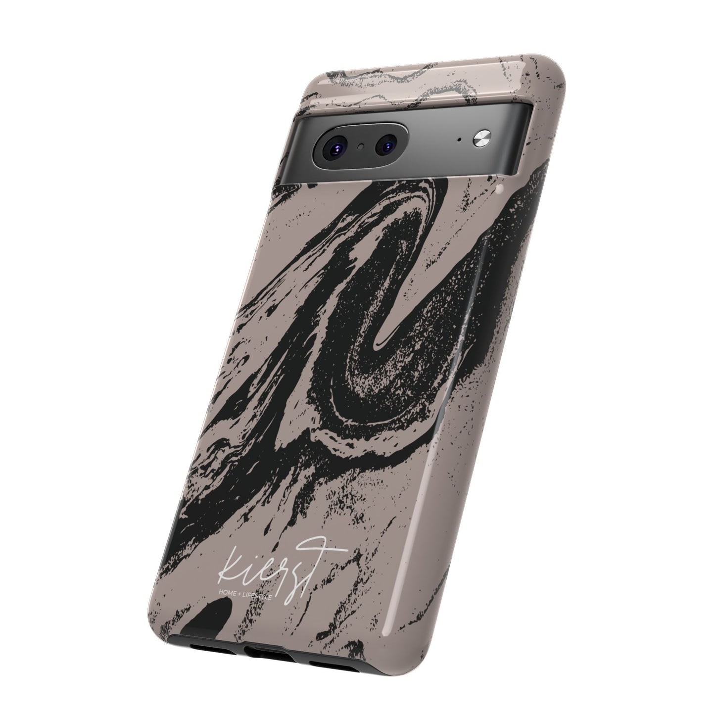 Taupe and Black Marble Google Pixel Phone Case | Artistic, Durable Protection For Your Pixel