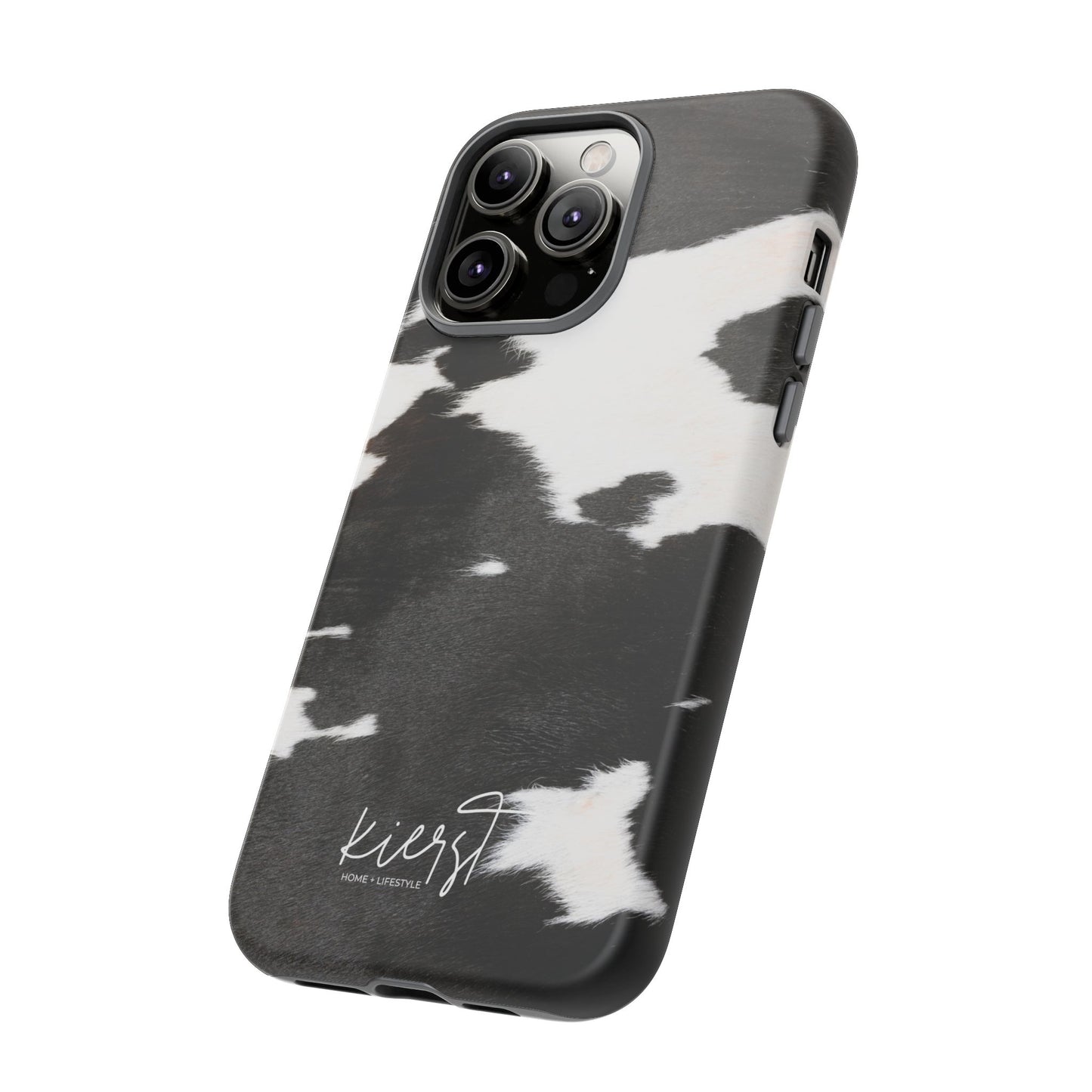 Black and White Cow Hide Print iPhone Case
