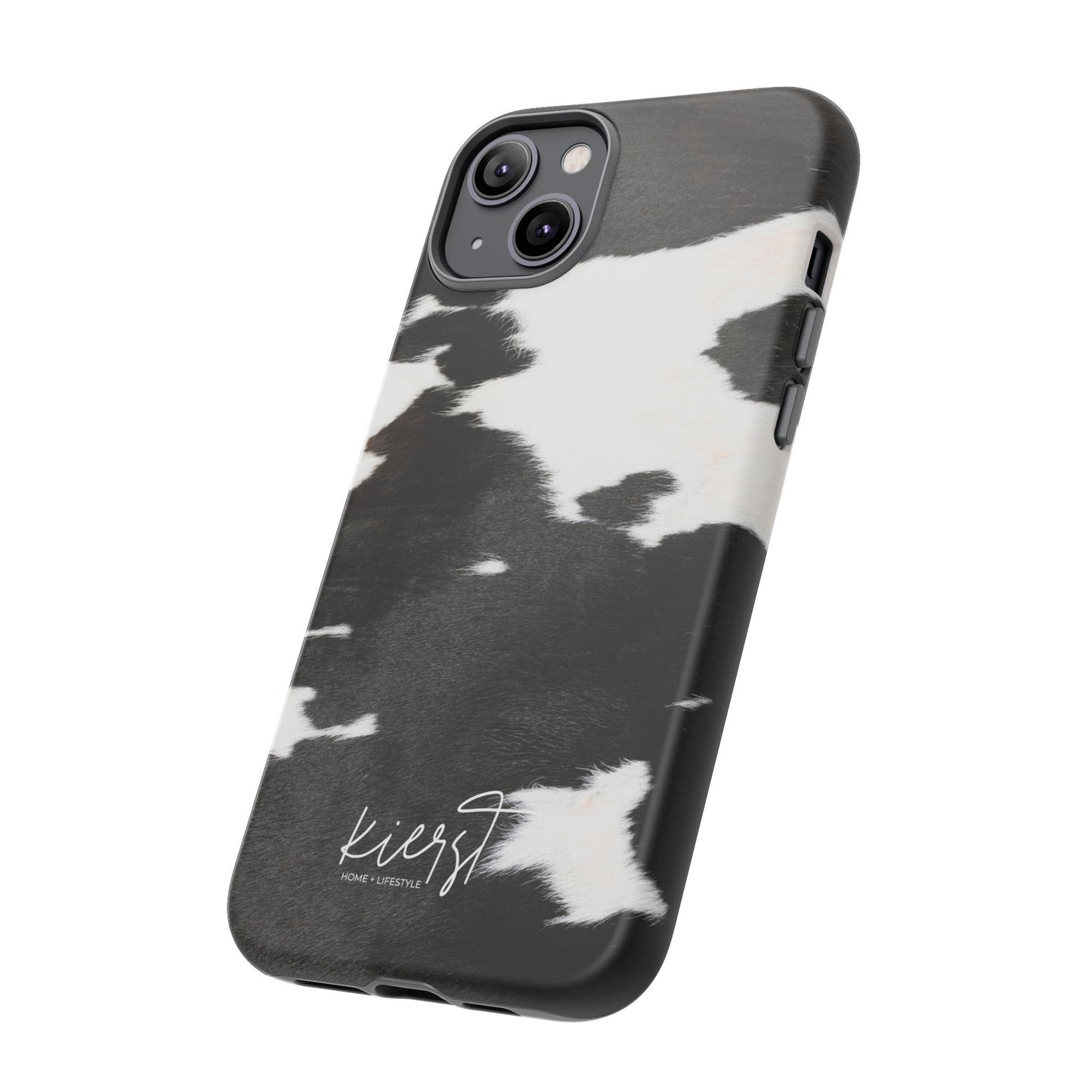 Black and White Cow Hide Print iPhone Case